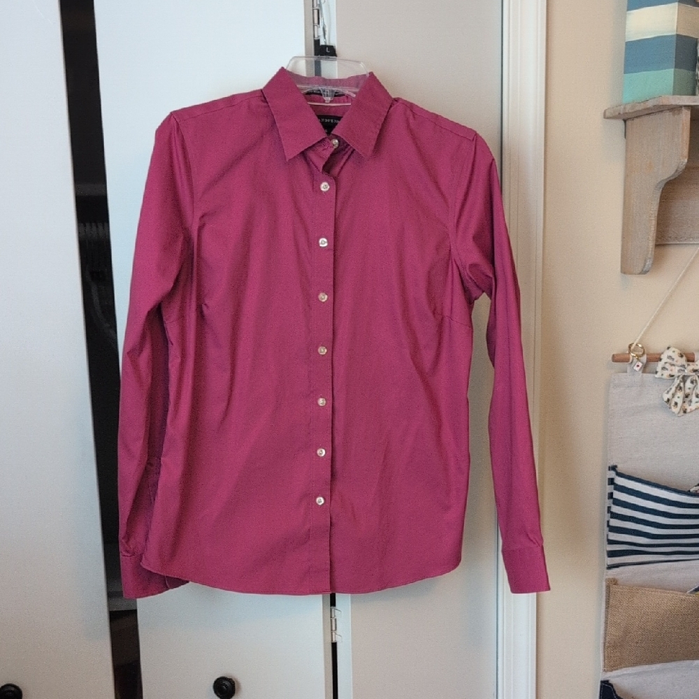 Pink Button-Up Shirt Lands' End
